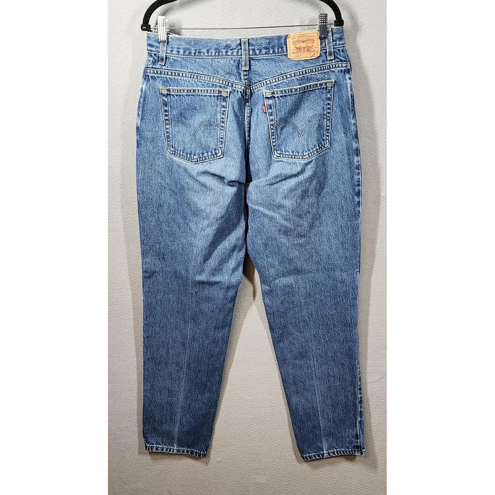Vintage Levis 550 Relaxed Fit Tapered Leg Mom Jeans Size 16L High Rise Denim 90s